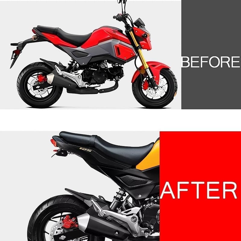 janice Grom 125 MSX Fender Eliminator Kit - Tail Tidy Compatible with 2016-2020 MSX125 Grom - License Plate Bracket Holder with Rear Turn Signals & License Plate Light (Smoke) - Image 4